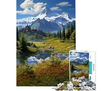 Puzzle difficile per adulti da 1000 pezzi con fortezza nascosta attività divertenti da fare a casa assemblaggio del modello giocattolo antistress per ragazzi dai 14 anni in su (50x75cm)
