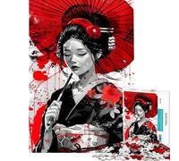 Puzzle difficile per adulti da 1000 pezzi con geisha e samurai giapponesi Puzzle rilassante per adulti stimola la memoria e rappresenta una sfida da completare (dimensioni 38x52cm)