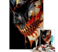 Puzzle difficile per adulti da 1000 pezzi con il demone dai denti d'oro Attività divertenti da fare in casa in famiglia giochi divertenti adatti a partire dai 14 anni (38x26cm)