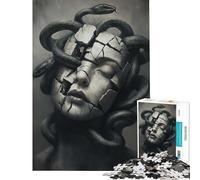 Puzzle difficile per adulti da 1000 pezzi con il volto di Medusa in pietra Un gioco impegnativo e stimolante per passare il tempo durante le vacanze ideale per i maggiori di 14 anni 38x52cm