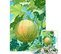 Puzzle difficile per adulti da 1000 pezzi con illustrazione di un melone che cresce su una vite Giocattolo educativo per l'apprendimento e il relax Regalo educativo per compleanni (dimensioni 50x75cm)