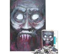Puzzle difficile per adulti da 1000 pezzi con la faccia di un mostro inquietante sfida educativa decorazione da parete gioco per ragazzi dai 14 anni in su (38x26cm)