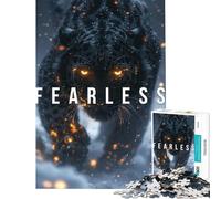 Puzzle difficile per adulti da 1000 pezzi con la Pantera Senza Paura giocattolo educativo per l'apprendimento e il relax regalo educativo per compleanni (dimensioni 38x52cm)