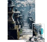 Puzzle difficile per adulti da 1000 pezzi con lanterne di pietra percorso in stile giapponese giocattolo fai-da-te divertente e spiritoso ottimo regalo per gli appassionati di videogiochi (50x75cm)