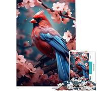 Puzzle difficile per adulti da 1000 pezzi con l'uccello cardinale gioco impegnativo e stimolante per passare il tempo durante le vacanze ideale per i maggiori di 14 anni 38x26cm