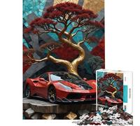 Puzzle difficile per adulti da 1000 pezzi con paesaggi Ferrari rossi ideale per compleanni e Natale Decorazione perfetta gioco educativo adatto a partire dai 14 anni (38x26cm)