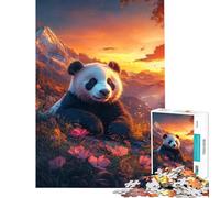 Puzzle difficile per adulti da 1000 pezzi con panda in paradiso Puzzle per adulti giochi rilassanti ideale per le vacanze a casa per passare il tempo regalo di compleanno regalo (dimensioni 38x52cm)