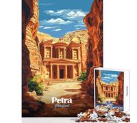 Puzzle difficile per adulti da 1000 pezzi con poster di viaggio di Petra Jordan Puzzle da 1000 pezzi per momenti di relax Ottimo regalo per chi ama i giochi le vacanze a casa e per passare il tempo