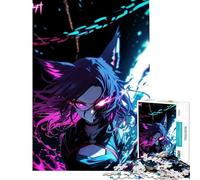 Puzzle difficile per adulti da 1000 pezzi con ragazza anime demone rompicapo gioco stimolante regalo di compleanno decorazione da parete (dimensioni 38x52cm)