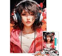 Puzzle difficile per adulti da 1000 pezzi con ragazza anime e intelligenza artificiale Attività divertenti da fare a casa sfida impegnativa giocattolo decorativo da parete per maggiori di 14 anni