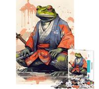 Puzzle difficile per adulti da 1000 pezzi con rana samurai e rospo Un gioco impegnativo e stimolante per la casa ideale come decorazione artistica o gioco per famiglie dai 14 anni in su (50x75cm)