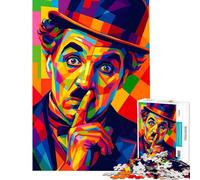 Puzzle difficile per adulti da 1000 pezzi con ritratto colorato in stile Pop Art di Charlie Chaplin Attività divertenti da fare in casa in famiglia giochi divertenti Adatto a partire dai 14 anni