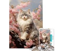Puzzle difficile per adulti da 1000 pezzi con ritratto di gatto Ragdoll Gioco impegnativo e stimolante per passare il tempo durante le vacanze a casa Gioco impossibile per maggiori di 14 anni 38x26cm