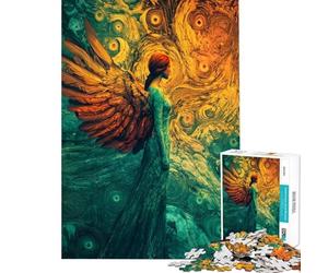 Puzzle difficile per adulti da 1000 pezzi con soggetto Angelo Arte mista Post-impressionismo Puzzle rilassante per adulti stimola la memoria e rappresenta una sfida da completare (dimensioni 38x26cm)