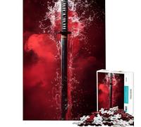 Puzzle difficile per adulti da 1000 pezzi con spada samurai nell'acqua gioco educativo giocattolo educativo regalo divertente per donne (dimensioni 38x52cm)