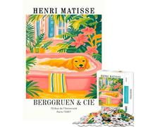 Puzzle difficile per adulti da 1000 pezzi con stampa artistica "Cane che fa il bagno" di Henri Matisse Gioco educativo da parete sfida creativa decorazione per la casa adatto a partire dai 14 anni