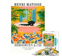 Puzzle difficile per adulti da 1000 pezzi con stampa artistica "Cane che fa il bagno" di Henri Matisse ideale per compleanni e Natale Decorazione perfetta gioco educativo adatto a partire dai 14 anni