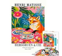 Puzzle difficile per adulti da 1000 pezzi con stampa artistica "Volpe e Caffè" di Henri Matisse Un'esperienza impegnativa e stimolante per la casa ideale come gioco per famiglie dai 14 anni in su