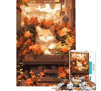 Puzzle difficile per adulti da 1000 pezzi con tema anime fiorista e gatto giochi educativi giocattoli educativi regalo divertente per donne (dimensioni 50x75cm)