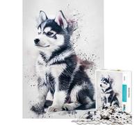 Puzzle difficile per adulti da 1000 pezzi con un cavaliere Alaskan Malamute Aiuta a stimolare la mente e a far divertire tutta la famiglia Giocattolo educativo per ragazzi dai 14 anni in su (38x52cm)