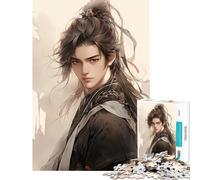 Puzzle difficile per adulti da 1000 pezzi con un elegante samurai oscuro giocattolo educativo per l'apprendimento e il relax regalo educativo per compleanni (dimensioni 38x26cm)