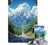Puzzle difficile per adulti da 1000 pezzi con una bellissima illustrazione di una strada di montagna Puzzle rilassante per adulti stimolante per la memoria e impegnativo da completare (50x75cm)