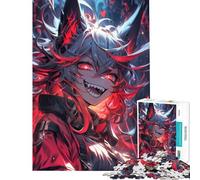 Puzzle difficile per adulti da 1000 pezzi con una ragazza gatto pazza un gioco impegnativo e stimolante per passare il tempo durante le vacanze ideale per i maggiori di 14 anni 50x75cm