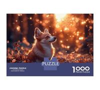 Puzzle Difficile Per Adulti Da 1000 Pezzi Corgi in Autumnal Forest with Bokeh Puzzle Per Adolescenti Gioco Per Famiglie Vacanza A Casa Passatempo Impegnativo Da Completare 38x26cm/1000pcs