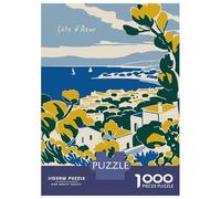 Puzzle Difficile Per Adulti Da 1000 Pezzi Côte DAzur Travel Puzzle Per Adulti Gioco Pratico Difficile Regalo Di Compleanno, Regali, 70x50cm/1000pcs