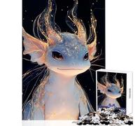 Puzzle difficile per adulti da 1000 pezzi creatura fantasy con polvere d'oro giocattolo educativo opera d'arte regalo per gioco educativo Ogni pezzo è unico Dimensioni: 38x52cm