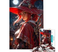 Puzzle difficile per adulti da 1000 pezzi "Crimson Under The Moon" - Puzzle fai-da-te per adulti divertente e spiritoso un ottimo regalo per gli appassionati di videogiochi (Dimensioni 50x75cm)