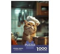 Puzzle Difficile Per Adulti Da 1000 Pezzi Cute Chef Cat Puzzle Per Adolescenti Giochi Divertenti Regali Per Donne Sfida Da Completare 38x26cm/1000pcs