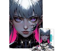 Puzzle difficile per adulti da 1000 pezzi dea cyberpunk attività divertenti da fare a casa assemblaggio del modello giocattolo antistress per ragazzi dai 14 anni in su (38x26cm)