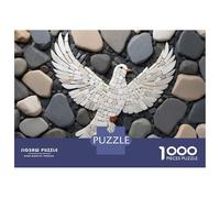 Puzzle Difficile Per Adulti Da 1000 Pezzi Dove Mosaic on Stone Background Puzzle Antistress, Divertente E Umoristico, Sfida Educativa 52x38cm/1000pcs