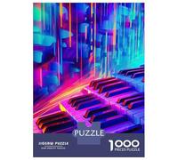 Puzzle Difficile Per Adulti Da 1000 Pezzi Electric Neon Piano Keys Puzzle Per Adolescenti Giochi Divertenti Regali Per Donne Sfida Da Completare 70x50cm/1000pcs
