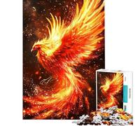 Puzzle difficile per adulti da 1000 pezzi Fenice di fuoco gioco rilassante per adulti ideale per le vacanze a casa per passare il tempo regalo di compleanno regalo (dimensioni 38x52cm)