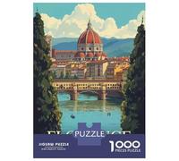 Puzzle Difficile Per Adulti Da 1000 Pezzi Florence, Italy Travel Puzzle Per Adulti Gioco Pratico Difficile Regalo Di Compleanno, Regali, 38x26cm/1000pcs