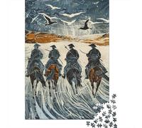 Puzzle Difficile Per Adulti Da 1000 Pezzi Four Horsemen of The Apocalypse Puzzle Per Adolescenti Giochi Divertenti Regali Per Donne Sfida Da Completare 52x38cm/1000pcs