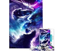 Puzzle difficile per adulti da 1000 pezzi fusione drago galattico attività divertenti da fare a casa assemblaggio del modello giocattolo antistress per ragazzi dai 14 anni in su (38x26cm)