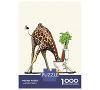Puzzle Difficile Per Adulti Da 1000 Pezzi Giraffe Drinking in Toilet Puzzle Antistress Giocattoli Analisi E Logica Regalo Di Compleanno, Regali, 70x50cm/1000pcs