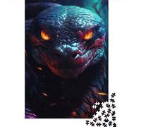 Puzzle Difficile Per Adulti Da 1000 Pezzi Glowing Snake Eyes Art Print Puzzle Per Adolescenti Giochi Divertenti Regali Per Donne Sfida Da Completare 38x26cm/1000pcs