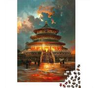 Puzzle Difficile Per Adulti Da 1000 Pezzi Golden Pagoda in Mystic Sky Puzzle Per Adulti Gioco Pratico Per Divertimento in Famiglia Difficile Da Completare 52x38cm/1000pcs