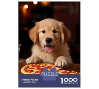 Puzzle Difficile Per Adulti Da 1000 Pezzi Golden Retriever Pizza Pup Puzzle Per Adolescenti Gioco Pratico Vacanza A Casa Passatempo Ottimo Regalo Per I Giocatori 38x26cm/1000pcs