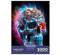 Puzzle Difficile Per Adulti Da 1000 Pezzi Gothic Skull Decorative Wall Art Puzzle Giocattolo Decorazione Da Parete Analisi E Logica Regali Per Amici E Familiari 52x38cm/1000pcs