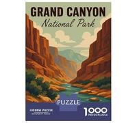 Puzzle Difficile Per Adulti Da 1000 Pezzi Grand Canyon National Park Illustration Puzzle Per Adolescenti Gioco Per Famiglie Vacanza A Casa Passatempo Impegnativo Da Completare 52x38cm/1000pcs