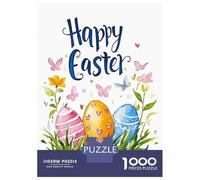 Puzzle Difficile Per Adulti Da 1000 Pezzi Happy Easter Wishes Puzzle Per Adulti Gioco Pratico Decorazione Per La Casa Sfida Educativa 52x38cm/1000pcs