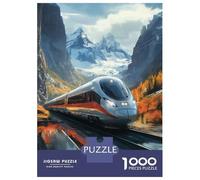 Puzzle Difficile Per Adulti Da 1000 Pezzi High-Speed Train Through Mountains Puzzle Per Adulti Gioco Rompicapo Analisi E Logica Regali Per Amici E Familiari 70x50cm/1000pcs