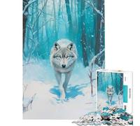 Puzzle difficile per adulti da 1000 pezzi "Il sentiero del lupo" sfida educativa decorazione da parete gioco per ragazzi dai 14 anni in su (50x75cm)