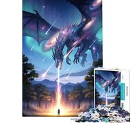 Puzzle difficile per adulti da 1000 pezzi Incontro con il Drago Cosmico nella Foresta gioco per famiglie divertente e spiritoso regalo per amici e parenti (dimensioni 38x52cm)