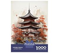 Puzzle Difficile Per Adulti Da 1000 Pezzi Japanese Pagoda Watercolor Puzzle Per Adolescenti Gioco Pratico Vacanza A Casa Passatempo Ottimo Regalo Per I Giocatori 70x50cm/1000pcs